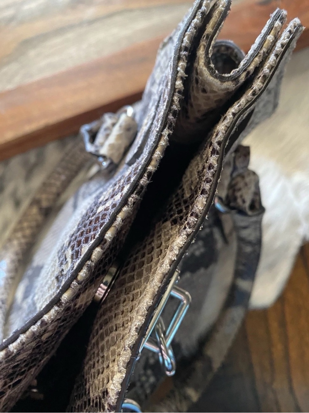 Michael Kors Hand Bag in Gray and Black with Silver Hardware - Picture 11 of 13